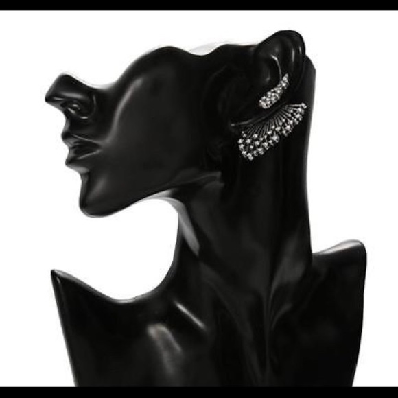 ❤️gorgeous pair silver zircon studded rhinestone - Picture 5 of 5